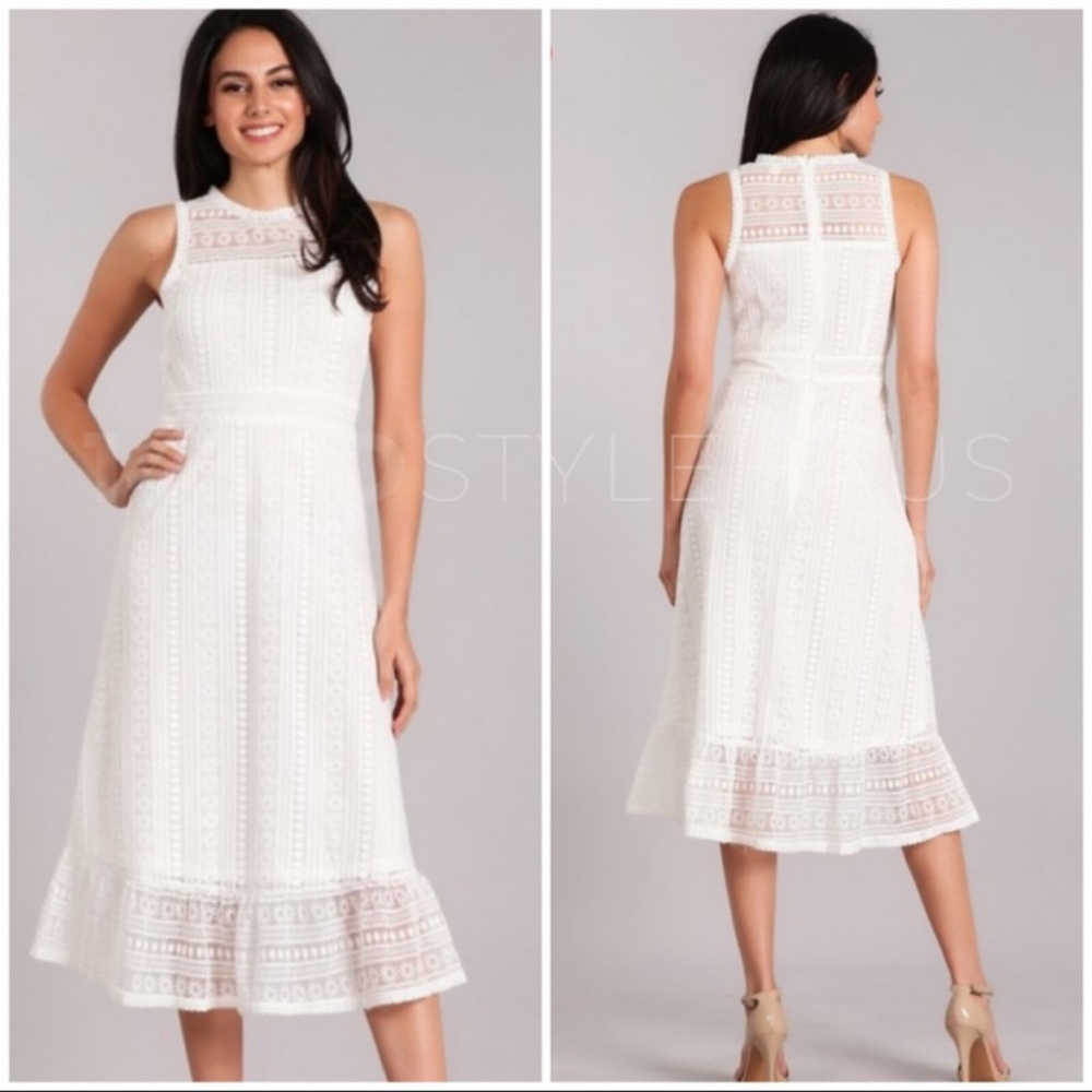 ☀️LAST2️⃣//WHITE LACE DRESS - Picture 4 of 7